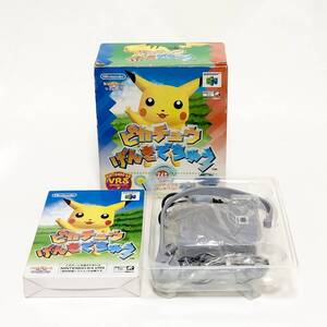 ニンテンドー64 ピカチュウげんきでちゅう VRSセット 痛みあり マイクカバーのみ欠品 NINTENDO 64 Pikachu Genki De Chu VRS Bundle CIB