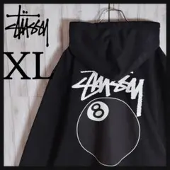 【最高デザイン】STUSSY　8ボール　バックロゴ　希少即完売入手困難　パーカー