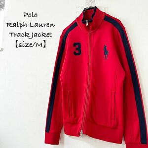 Polo RalphLauren/ポロ ラルフローレン★トラックジャケット★スウェット★ジャージ★レッド×ネイビー★赤紺★M