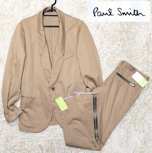 【未使用★チノ素材】Мサイズ Paul Smith 1Bスーツセットアップ/ベージュ◆ririジップ☆ポールスミス (69141)