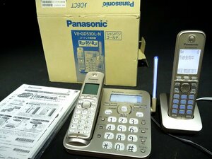 ★Panasonic パナソニック コードレス電話機 VE-GD53DL-N（取説付 美品