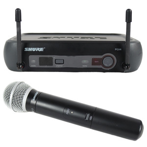 【中古】 ワイヤレスマイク SHURE シュア PGX24/PG58 ボーカル用ワイヤレスマイク ハンドヘルド