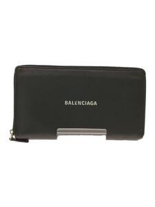 BALENCIAGA◆長財布/レザー/BLK/無地/メンズ/594317・1090・W・527538