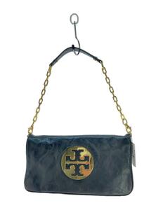 TORY BURCH◆ショルダーバッグ/レザー/BLK/ブラック/チェーンショルダー