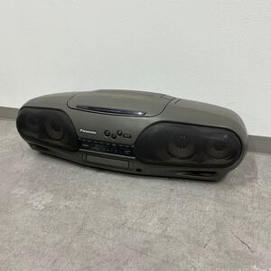 SNT059 Panasonic パナソニック コブラトップ RX-DT909 CDラジカセ ダブルカセット CDプレーヤー FM AM ブラック 現状品 取説あり