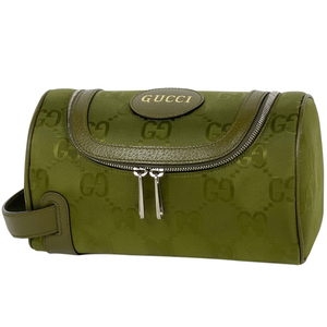 【在庫一掃】 グッチ GUCCI GG柄 セカンドバッグ ジャンボGG クラッチバッグ コスメティックケース GGキャンバス カーキ 739378 メンズ