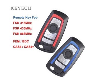 R1513：4ボタンリモートキーFSK 315/433 / 868MHz PCF7953 for BMW FシャーシFEM / BDC CAS4 CAS4 +、YGOHUF5662、YGOHUF5767、HUF5