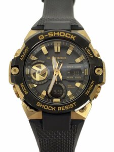 CASIO◆ソーラー腕時計/G-SHOCK/デジアナ/ラバー/ブラック/SS