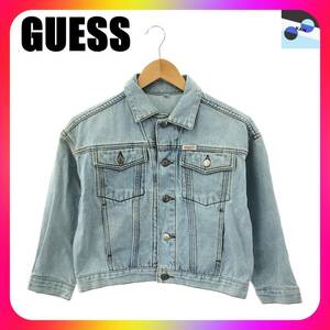 GUESS ゲス ジャケット デニムジャケット お洒落 ポケット付き 七分丈 ショート レディース ブルー S