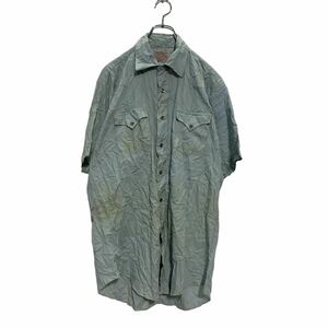 H BAR C RANCHWEAR 半袖 ウエスタンシャツ XL～ ライトブルー エイチバーシー 70