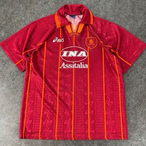 イタリア製 ASICS Vintage 96/97 1996/1997 アシックス サッカー セリエA ASローマ ローマ AS ROMA ホーム オーセンティック ユニフォーム