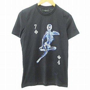 ジバンシィ GIVENCHY 12SS Tシャツ スカル プリント カットソー 半袖 髑髏 骸骨 黒 XXS 国内正規品 1222 ■GY09 レディース