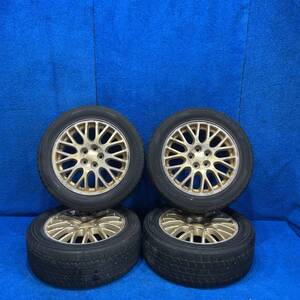 [AK-0020109][U1] スバル 純正 アルミホイール 16x6,5+48 PCD 100 5H タイヤ 4本 DUNLOP スタッドレス 205/55R16 357359