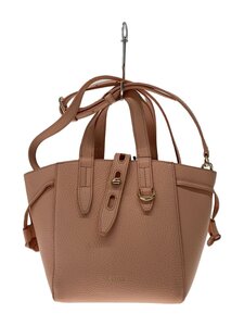 FURLA◆NET MINI TOTE/ショルダーバッグ/レザー/PNK