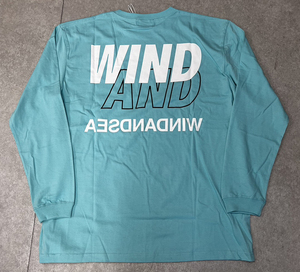 新品未使用/試着のみ WIND AND SEA ウィンダンシー L/S T-shirt COLOR:PASTEL EMERALD SIZE:XL