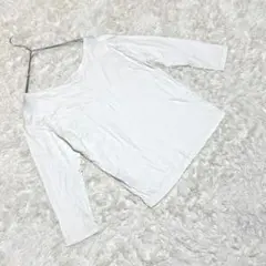 日本製 『スピックアンドスパン』 7部袖Tシャツ シンプル 白