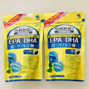 ●新品●小林製薬 EPA DHA α-リノレン酸(180粒)×2袋セット■ヤフネコ匿名発送対応：送料185円～　１袋30日分