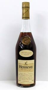 未開栓◎Hennessy Fine Champagne VSOP 金キャップ クリア スリムボトル ヘネシー ファインシャンパーニュ 40% 700ml ブランデー◎6618-2