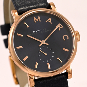 １スタ Marc by Marc Jacobs マークバイマークジェイコブス 中古腕時計 ユニセックス/ベイカー/MBM1329/ネイビー×ネイビーレザー #N42-330