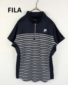 【FILA】フィラ　Ｔシャツ　Мサイズ　ネイビー系　半袖　スポーツ