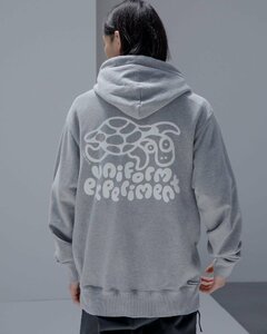 uniform experiment ユニフォームエクスペリメント 23AW (UE-232046) INSANE SWEAT HOODIE スウェット フーディ 新品 GRAY 2 定価25300円