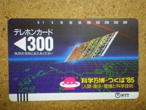 ntt・110‐004　科学万博　つくば’85　Ⅲ版　切り込みあり　NTT　未使用　300度数　テレカ