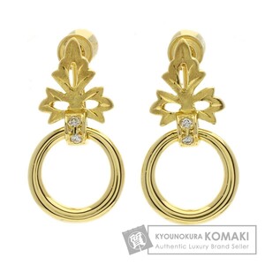 MIKIMOTO ミキモト ダイヤモンド イヤリング K18イエローゴールド レディース 中古