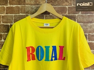 ★表記XL/新品！カリフォルニア発.ROIAL.ロイアル.100%Cotton.黄色.ロゴTシャツ.定価￥4620.アメカジ.西海岸カリフォルニアサーフスタイル