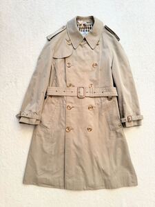 英国製 Aquascutum LONDON size38SHORT トレンチコート カーキ メンズ アクアスキュータム ロンドン イングランド製 made in england