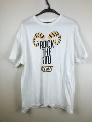 古着　VCU　ROCK　THE　STU　Tシャツ　角　DILDAN　XL　プリント