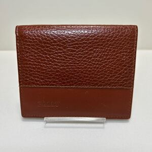 ☆良品☆ ◆BALLY バリー　コンパクト 折り財布◆　ヴィンテージ　本革　小銭入れ無　ブラウン　MADE IN ITALY 【USED】 1015