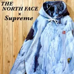 『超人気』THE NORTH FACE × Supreme パーカー ロゴ 刺繍