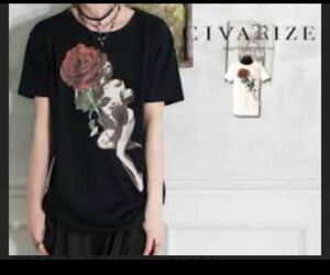 CIVARIZE ガールローズビッグTシャツ　白 