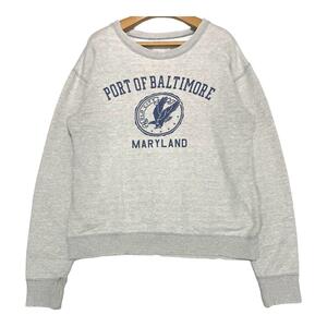 THRIDDA 18AW PORT OF BALTIMORE SWEAT ダメージ加工スウェット トレーナー F グレー スリッダ 5P148