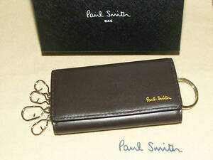 PSC103-W　新品本物即決　ポールスミス　Paul Smith　牛革　カラフルクラシ　4連　キーケース　テールリング付き　箱付き