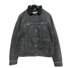 TOP SHOP MOTO デニム ジャケット レディース 6 S ブラック トップショップ モト 裏ボア 古着卸 アメリカ仕入 a512-5095