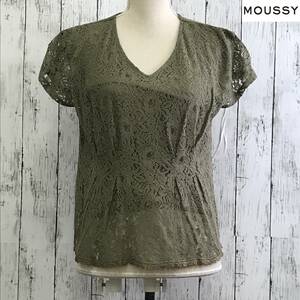 MOUSSY　マウジー　レースタンクトップ　Fサイズ　カーキ　T-42　USED