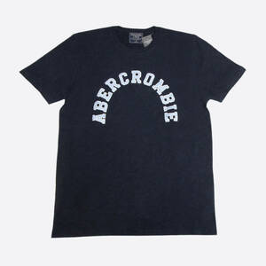 ★SALE★Abercrombie & Fitch/アバクロ★アップリケロゴ半袖Tシャツ (Navy/M)