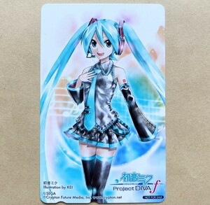 【未使用】 テレカ 50度 初音ミク Project DIVA f KEI 非売品