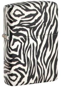 Zippo ジッポライター ゼブラ シマウマ Zebra Skin アニマル柄 全面塗装 48223 定番 メール便可