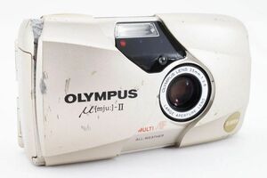 3162【難あり品(ジャンク）】 Olympus mju ii 2.8 35mm Point & Shoot Film Camera オリンパス コンパクトフィルムカメラ 1012