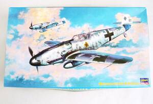 【定形外OK】訳有!未組立!ハセガワ 1/48 メッサーシュミット Bf109G-6 ドイツ空軍戦闘機~デカール切取有!改造/部品取に~ジャンク[GE09A13]