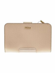 FURLA◆2つ折り財布/ベージュ/無地/レディース/PCX9UNO//