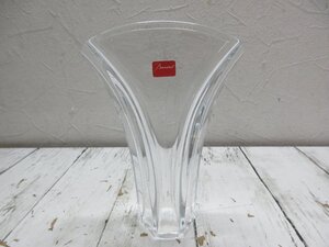 ｃ 良品　Baccarat/バカラ　ギンコ フラワーベース　花瓶　 高さ約18cm?【星見】