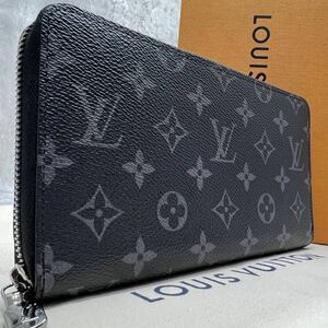 【現行 新品未使用】ルイヴィトン LOUIS VUITTON オーガナイザーNM 長財布 モノグラムエクリプス レザー メンズ ビジネス ブラック 黒