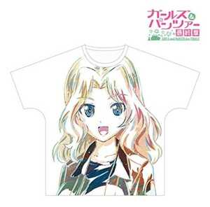 ガールズ&パンツァー最終章 ガルパン サンダース大学付属 ケイ フルグラフィックtシャツ arma bianca アニメ tシャツ XLsize