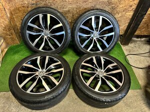 良品 VW フォルクスワーゲン ゴルフ7 純正 17インチ 7J +49 225/45R17 BRIDGESTONE TURANZA T001 夏タイヤ タイヤホイール 4本セット H