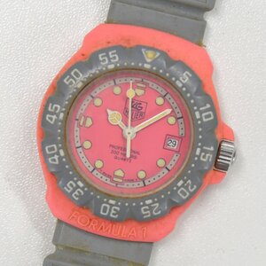 1円 不動品 腕時計 タグホイヤー TAG HEUER フォーミュラ1 360.508 クォーツ レディース ピンク 同梱不可