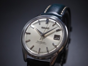 新品風防交換済み　希少　セイコー　マチック　30石　ダイヤショック　耐震装置　SEIKO　MATIC　昭和レトロ　新品ベルト付　稼働点検済み