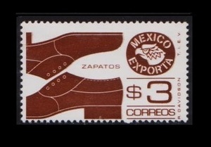 cλ382y2-5m　メキシコ1975年　EXPORT・紳士用の靴・1枚完